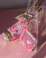 Pink Party Confetti Mini Wallet Keychain