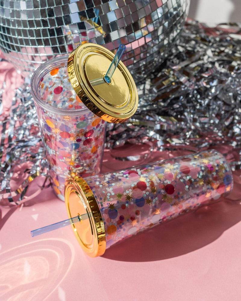 Celebrate Every Day Confetti Reusable Tumbler