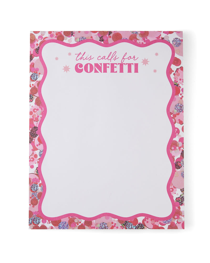 THIS CALLS FOR CONFETTI JUMBO NOTEPAD