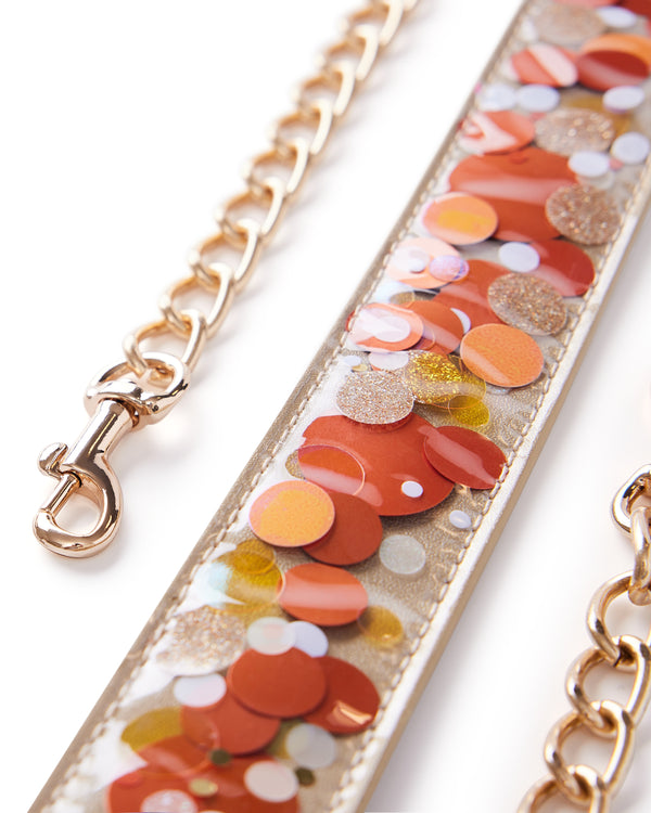 ORANGE BURST ADJUSTABLE CONFETTI BAG STRAP