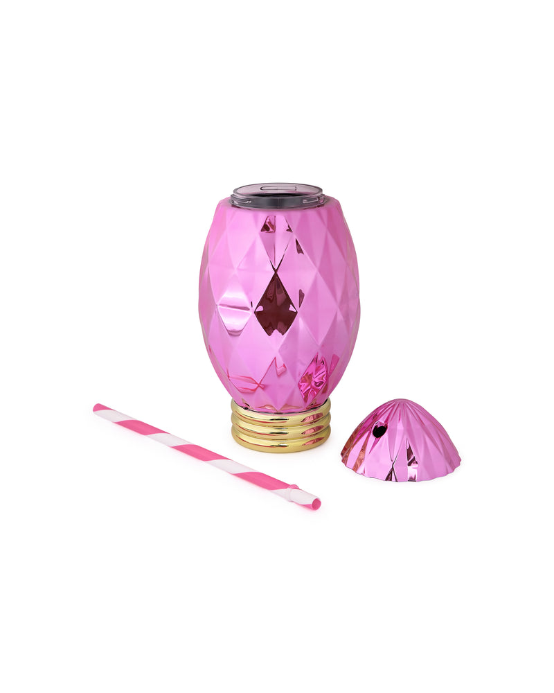 Pink Vintage Holiday Light Cup