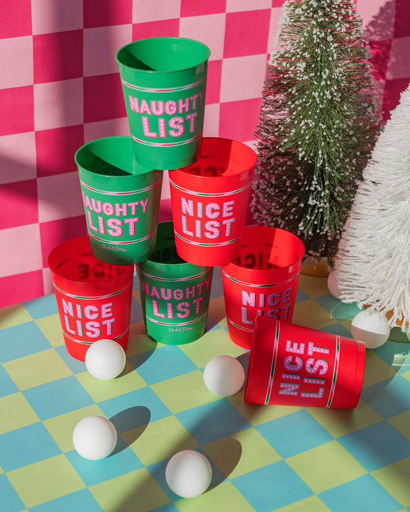 Naughty vs. Nice Holiday Party Pong Set