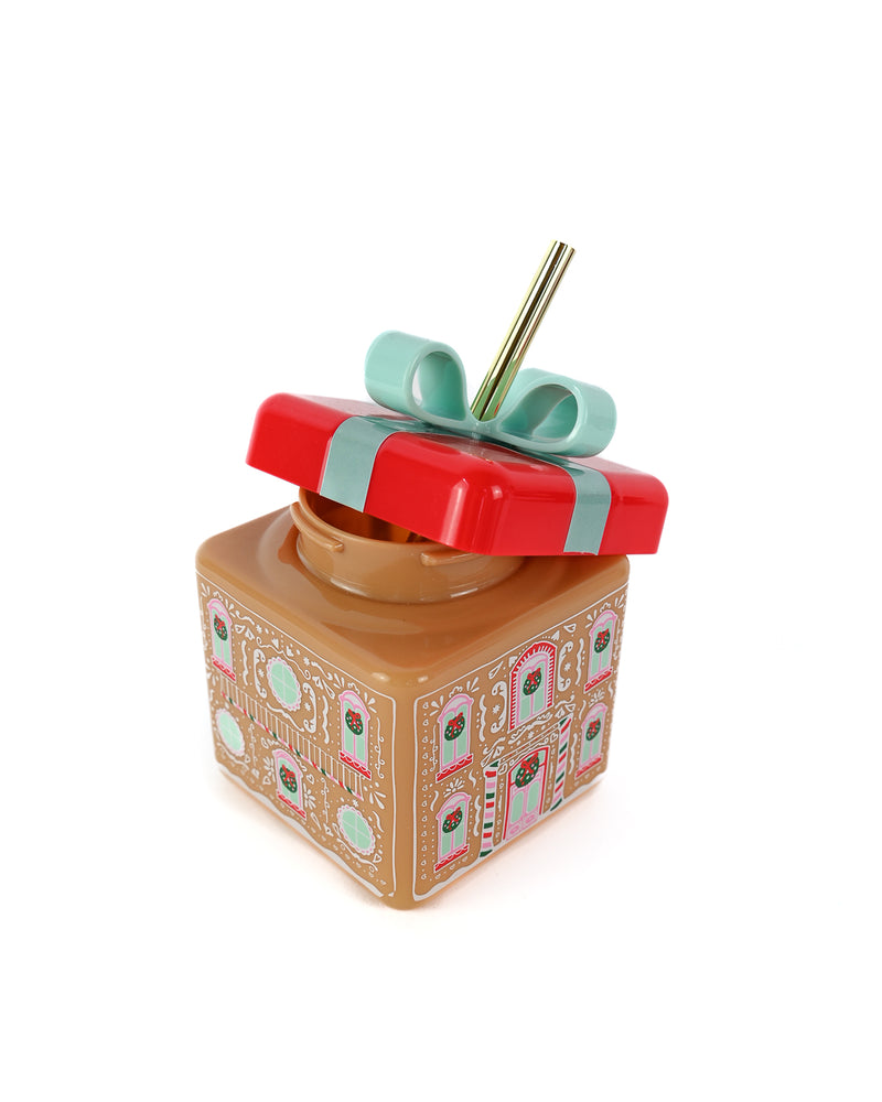 Gingerbread House Novelty Sipper