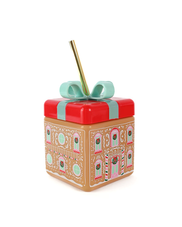 Gingerbread House Novelty Sipper