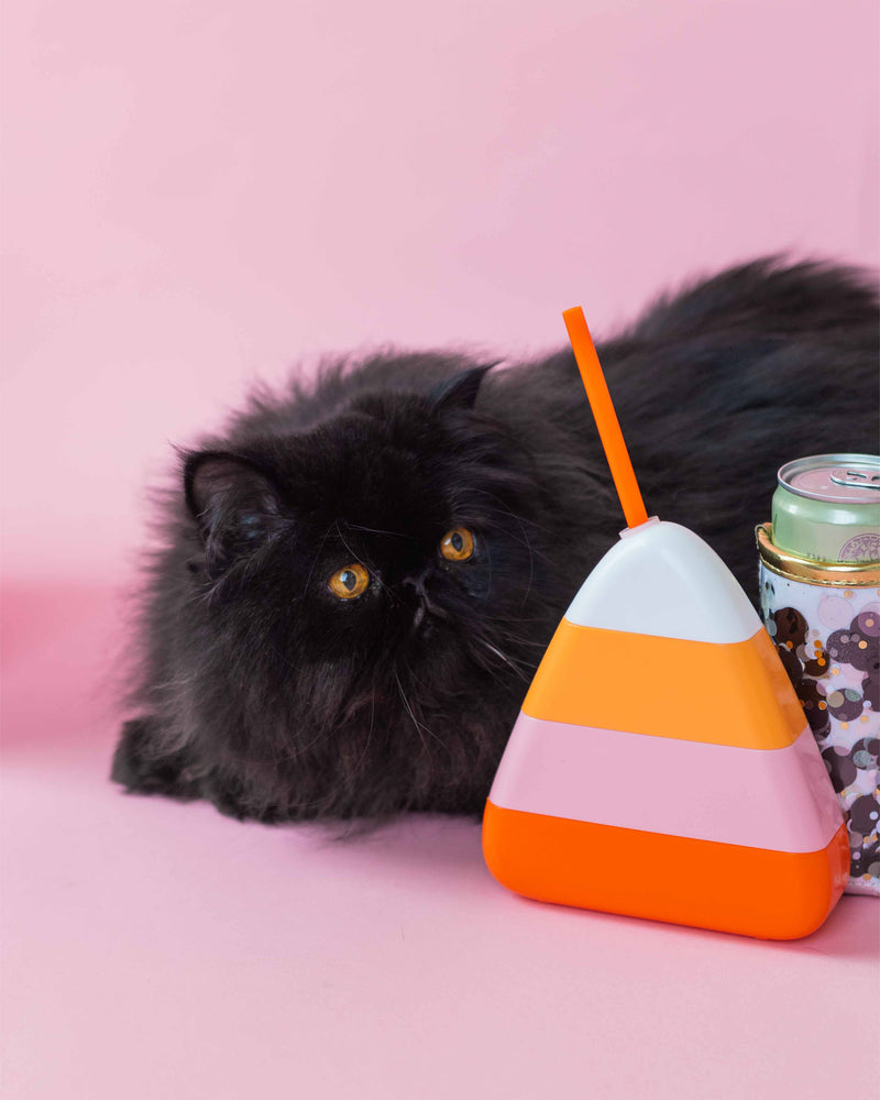 Candy Corn Sipper with Straw