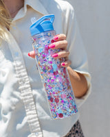 Celebrate Confetti Water Bottle with Straw