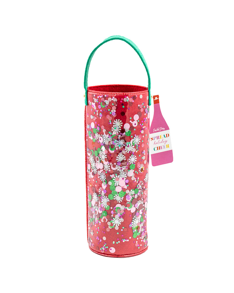 Holiday Spirit Confetti Wine Bag