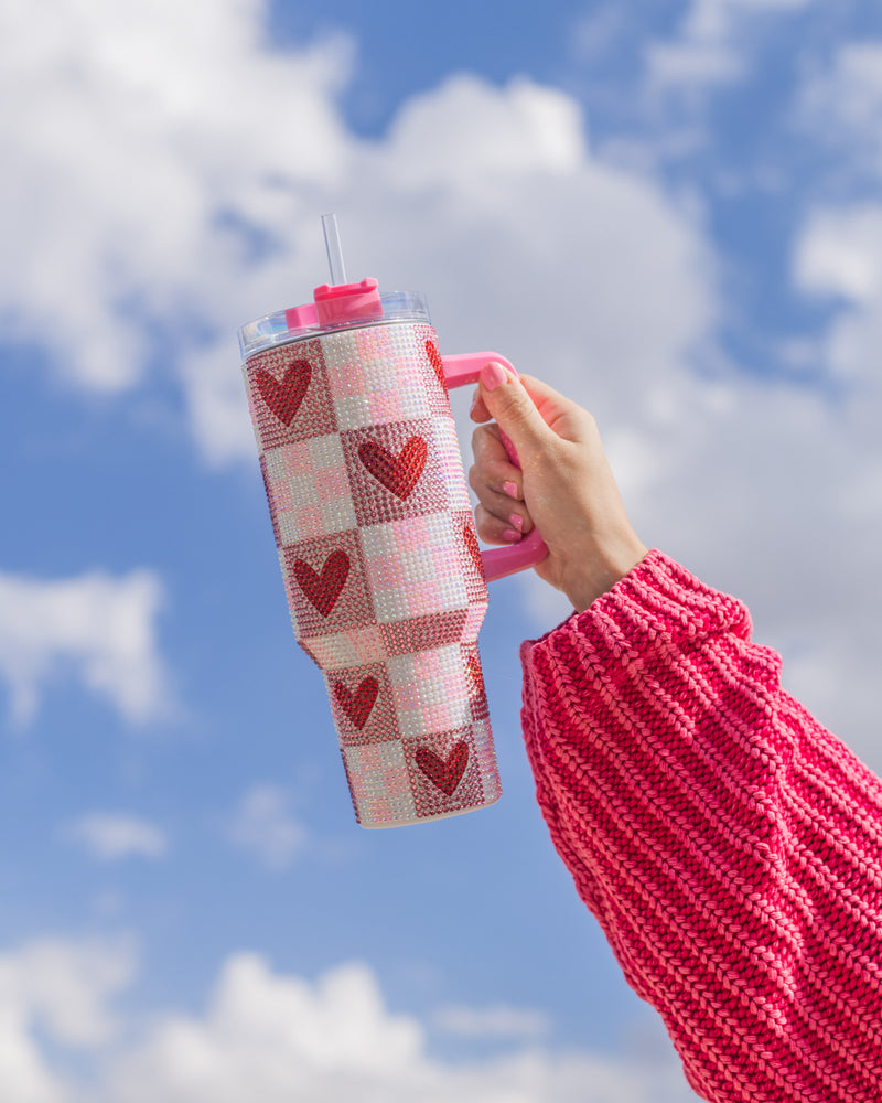 HEART EYES STAINLESS STEEL TUMBLER