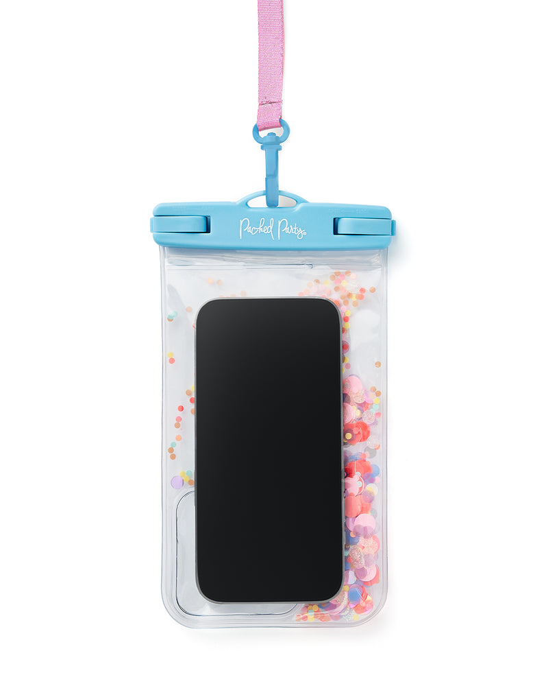 Bring On The Fun Confetti Waterproof Protective Phone Holder - 2 Pack