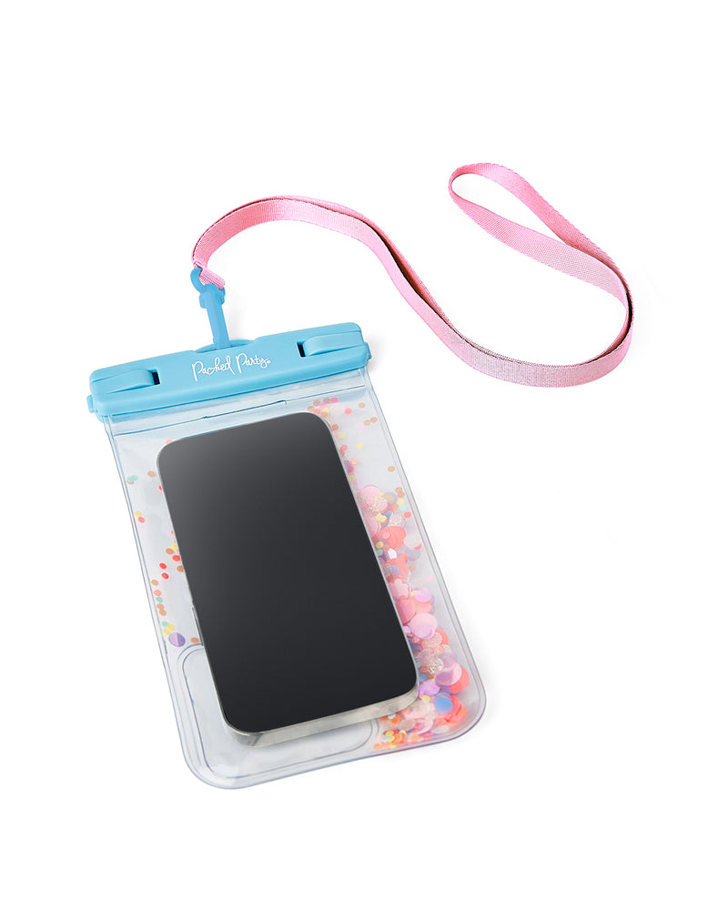 Bring On The Fun Confetti Waterproof Protective Phone Holder - 2 Pack