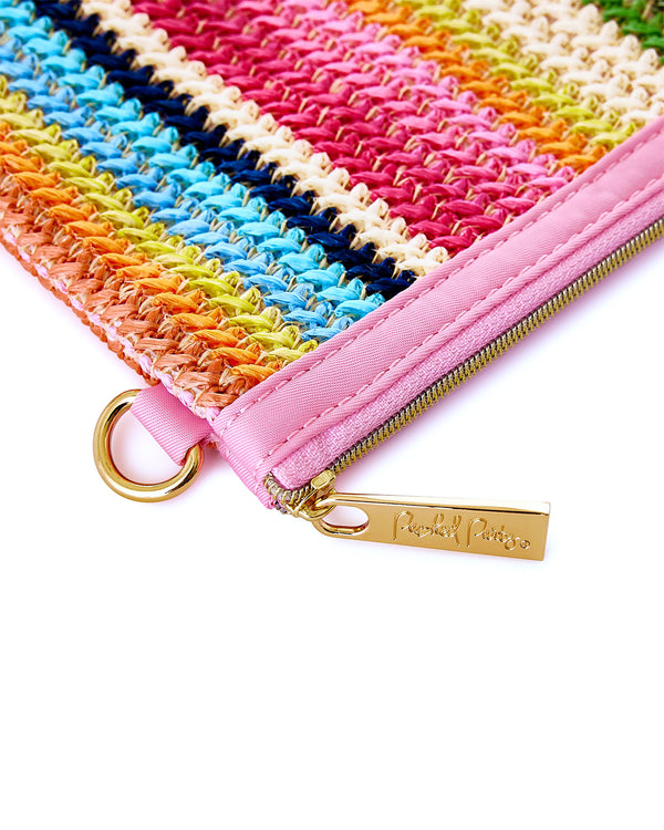 Bring On The Fun Luxe Woven Rainbow Everything Pouch