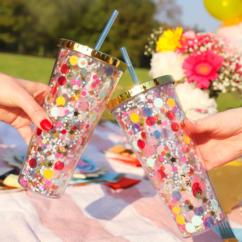 Celebrate Every Day Confetti Reusable Tumbler