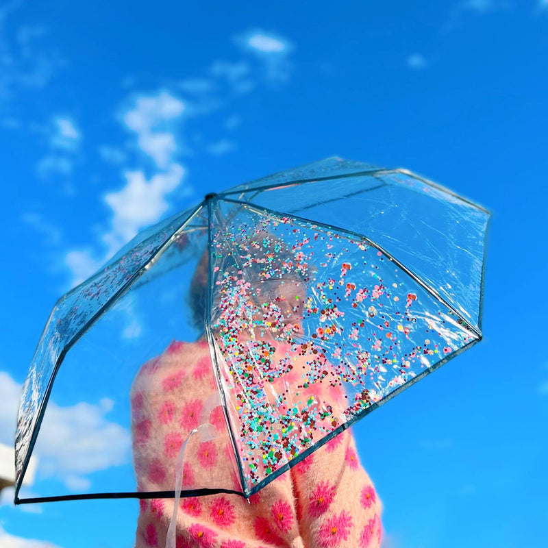 Essentials Confetti Clear Fashion Umbrella
