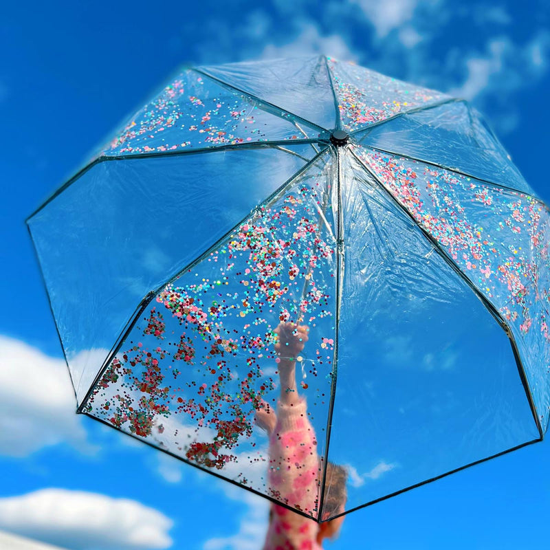 Essentials Confetti Clear Fashion Umbrella