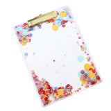 Celebrate Every Day Confetti Never Boring Clear Clipboard