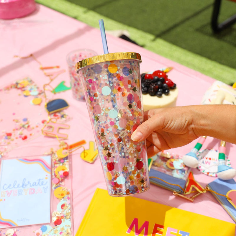 Celebrate Every Day Confetti Reusable Tumbler