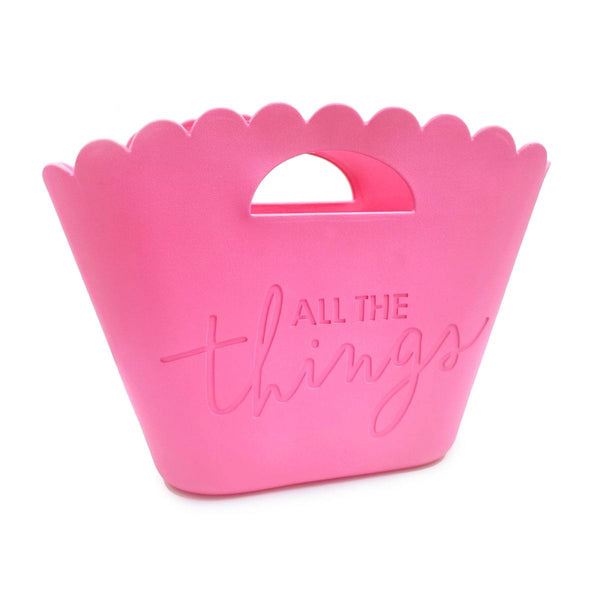 Cute Pink Jelly Tote with All the Things saying